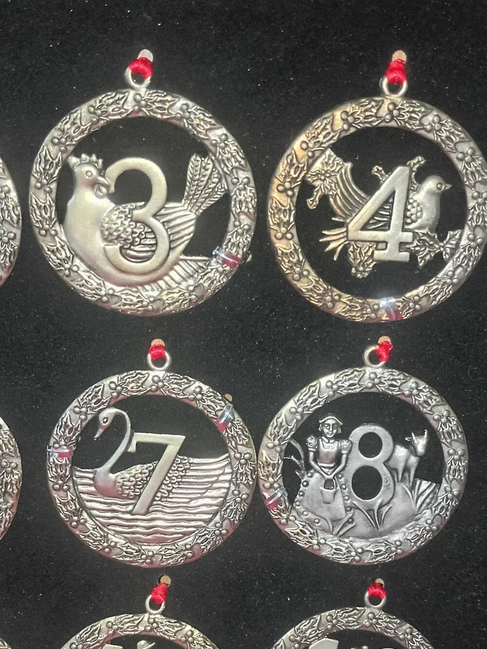 Vintage Silvertone Christmas Ornaments